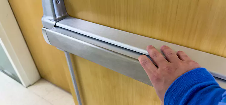 Installing a Push Bar on a Door Lansing